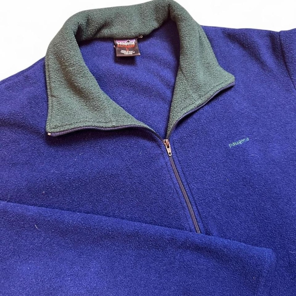 Vintage Patagonia Capilene made in‎ USA quarter zip fleece sweater size large
